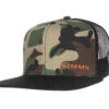 Simms CX Flat Brim Cap -Fishing Gear Store 13446 246 simms cx flat brim cap woodland camo f21 front