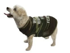 Fish Fear Me Dog Shirt -Fishing Gear Store dog shirt green 01 02b 01