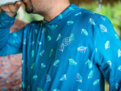 Googan Squad Hooded Long-Sleeve W/ Sleeve Print -Fishing Gear Store googansquad tossedjighoodedl s blue lifestyle 51 10 hoo 10010l