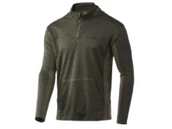 HUK Icon X Coldfront Hoodie -Fishing Gear Store huk heathermoss iconxcoldfronthoodie front 51 10 huk 10008h