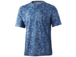 HUK Icon X Running Lakes Short Sleeve Shirt -Fishing Gear Store huk iconxrunninglakesss titaniumblue front 51 01 huk 10000 4