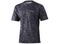 HUK Icon X Running Lakes Short Sleeve Shirt -Fishing Gear Store huk iconxrunninglakesss volcanicash front 51 01 huk 10000 5