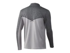 HUK Icon X Coldfront 1/4 Zip -Fishing Gear Store huk overcastgreyheather iconxcoldfront1 4zip back 51 10 huk 10007g