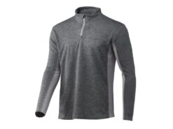 HUK Icon X Coldfront 1/4 Zip -Fishing Gear Store huk overcastgreyheather iconxcoldfront1 4zip front 51 10 huk 10007g