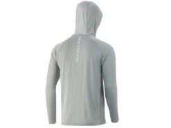 HUK Vented Pursuit Hoodie -Fishing Gear Store huk ventedpursuithoodie overcastgrey back 51 99 huk 10004