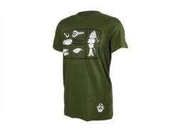 Karl's Bait Box T-shirt 8 Karl's Bait Box T-shirt -Fishing Gear Store karls olive baitboxtshirt angled 50 01 krl 10008