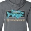 Favorite Fishing Simmer Tri-Blend Hoodie -Fishing Gear Store simmer bass grey bk detail