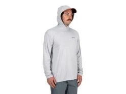 Simms Tech Hoody 8 Simms Tech Hoody -Fishing Gear Store simms flamesterling troutlogo techhoody angledmodel 51 10 sim 10013t