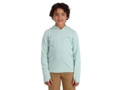 Simms Kids Bugstopper® Hoody -Fishing Gear Store simms seabreezeheather kidsbugstopperhoody modelfront 50 99 sim 100010sbs