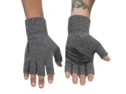 Simms Wool Half Finger Mitt -Fishing Gear Store simms steel woolhalffingermitt frontback 52 01 sim 10002
