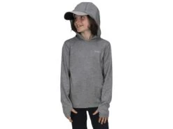 Simms Kids Bugstopper® Hoody -Fishing Gear Store simms steelheather kidsbugstopperhoody modelhood 50 99 sim 100010shs